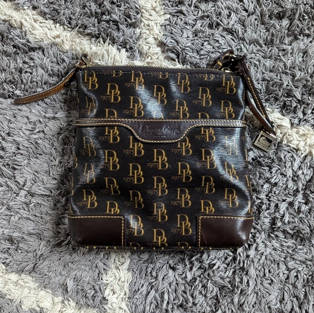 Dooney & Bourke Brown Crossbody Everyday Bag Signature DB Logo